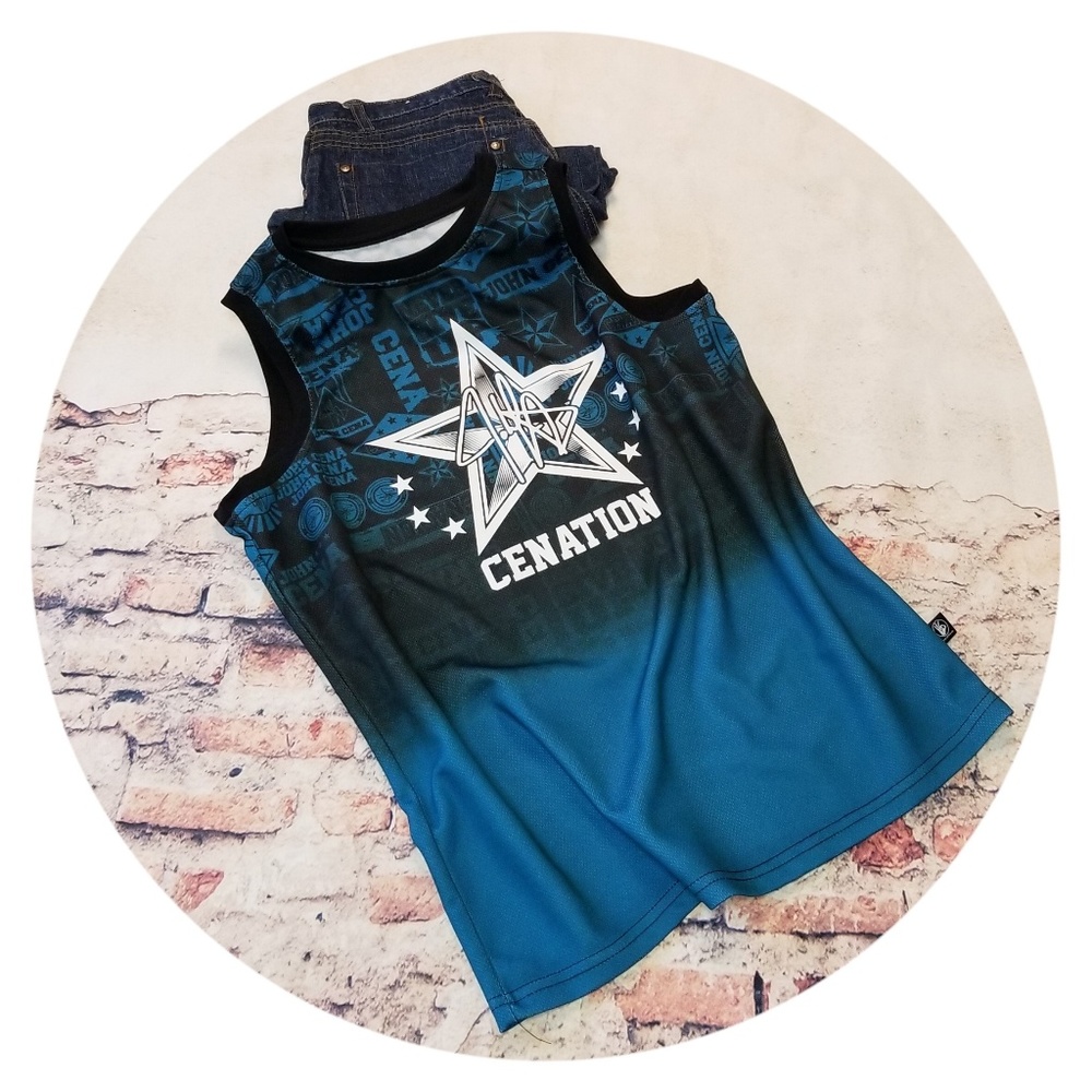 WWE John Cena Cenation Turquoise Ombre Tank XL